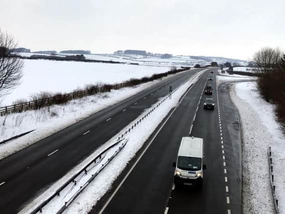 The A1 between Alnwick and Berwick reopens - pictured at the Denwick flyover.