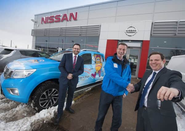 Chris Bennett, CMA sales manager at Lookers Nissan Gateshead, Dave Harrison, communications manager at Daft as a Brush, and Matthew Eyres, commercial vehicle development manager at Lookers Corporate.