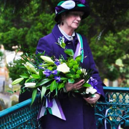 Penni Blythe was among those who laid flowers on Emily Davison's grave. Picture by Doug Harrison.