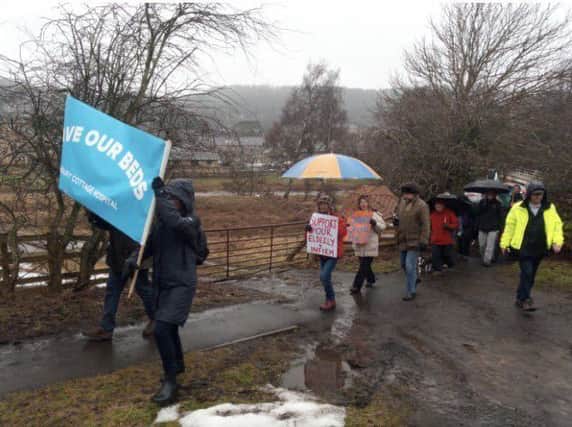 Rothbury hospital demonstration. Picture by Anne-Marie Trevelyan