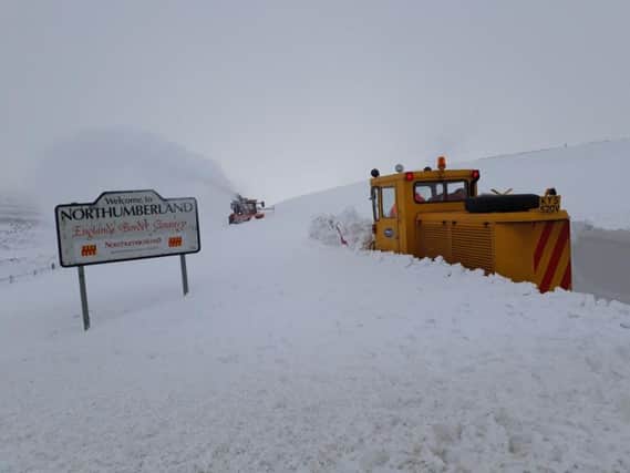 Snowy scenes on the Northumberland/Durham border.