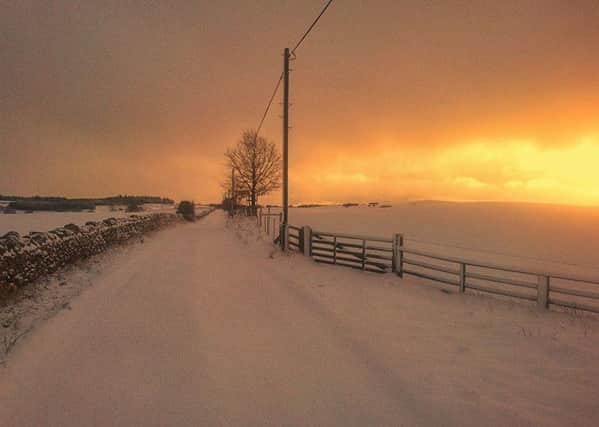 A golden sunrise over a fresh blanket of snow at North Middleton by Tony Robson - just outside the top 20 reader pictures with 172 likes on our Facebook page, for 21st place in February.
