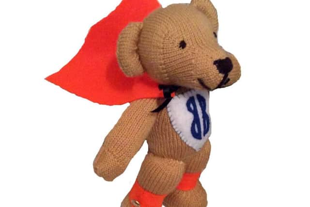 The Baili Teddy that will lead the Bailiffgate Museum Bear Hunt.