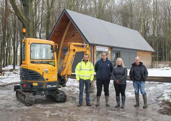 Left to right, Daniel Straughan, general manager at contractors WL Straughan & Son Ltd; Matthew Fitch, Northumberland Wildlife Trust; Jeannie Kielty, The Banks Group; and Ian Kendall, The Land Trust.