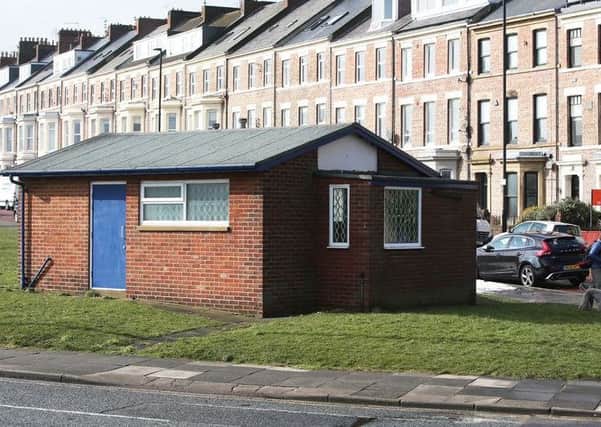 The disused police box in Tynemouth which is to be turned into an ice cream parlour.
