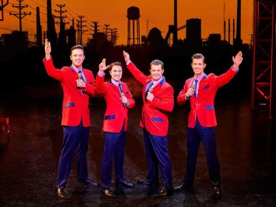 The cast of Jersey Boys musical.