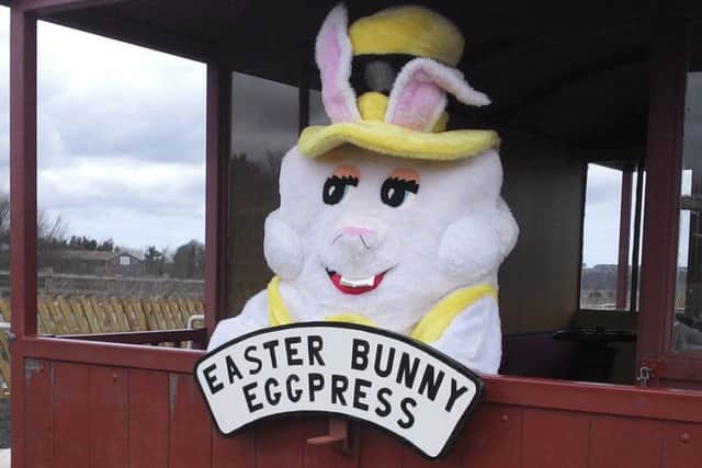 The Easter bunny visited the Aln Valley Railway.
