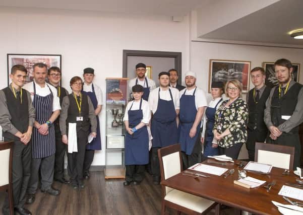 David Kennedy and Northumberland Colleges hospitality and catering team at The Gallery. Picture by Trevor Walker Photography
