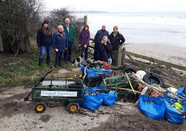 Volunteers came out to help tidy the beach at Alnmouth Foxton.