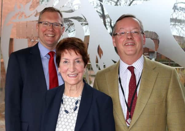 Nick Forbes, leader of Newcastle City Council; Norma Redfearn, North Tyneside Elected Mayor; and Peter Jackson, leader of Northumberland County Council.