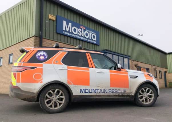A mountain rescue service Land Rover.