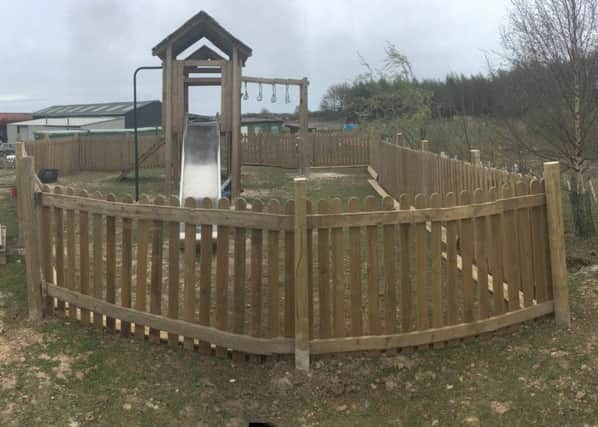 Volunteers have been working hard to build the adventure playground.