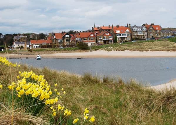 Views of Alnmouth from Church Hill.