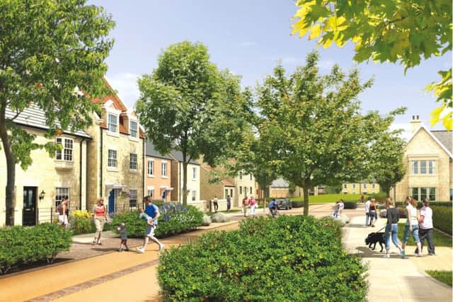 An artist's impression of the proposed Dissington garden village.
