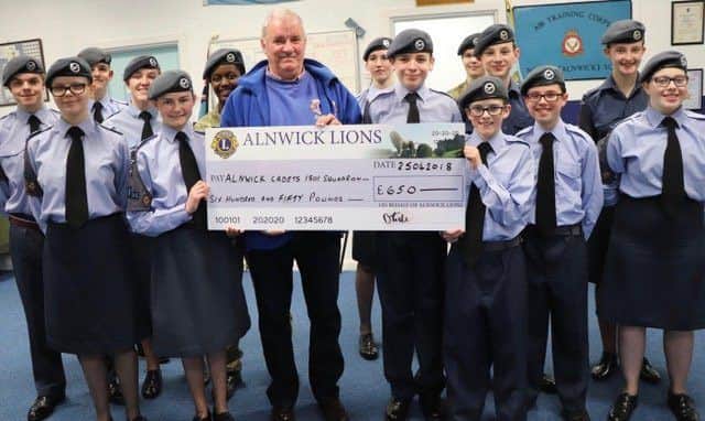1801 Squadron Air Cadets, Alnwick, received an award.