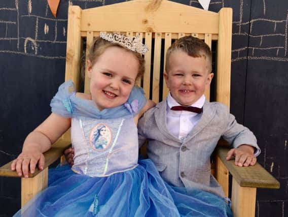 'Royal Couple' Alice Metcalfe age 4  and Freddie Mawer age 3. Pictures by Jane Coltman