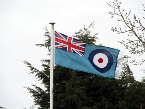 Eshott airfield near Felton (formerly RAF Eshott) proudly flying the flag to celebrate the centenary of the RAF. Picture by Anne Hopper