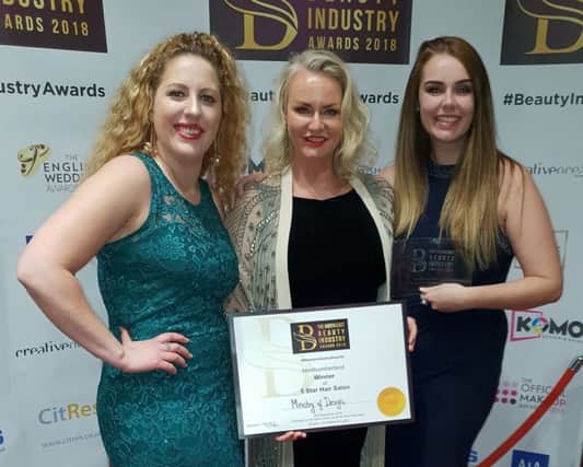 Berwick Smile Dental Care and Ministry of Design were winners at the North East Beauty Awards. Picture are Hannah Park, Berwick Smile practice manager, Lorna Cockburn, owner of Ministry of Design and Erin Walsh, dental nurse and marketing champion at Berwick Smile.