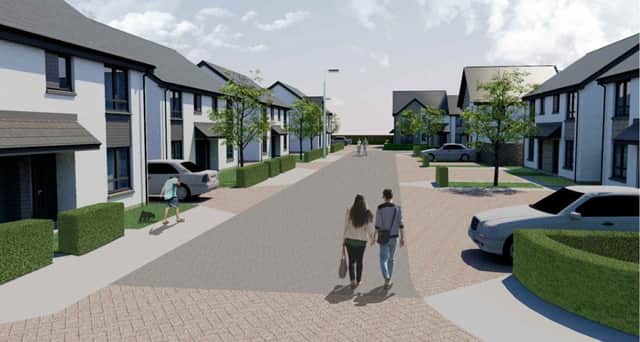 An impression of how the Springfield housing development in Chirnside will look.