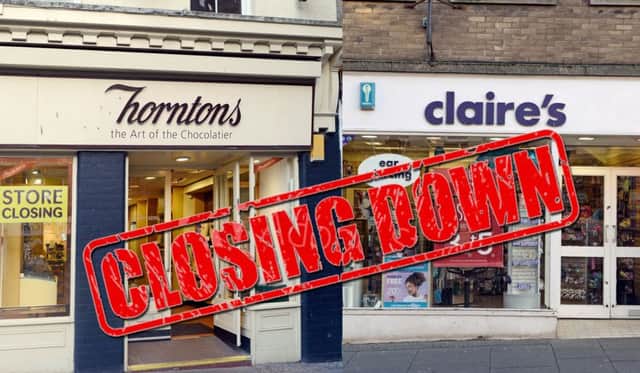 Closing down - Thorntons and Claire's in Berwick are both closing down.