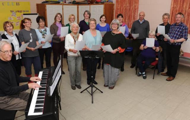 Rehearsal session for the Golden Square Singers choir.