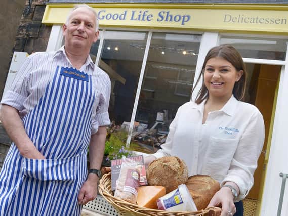 David Girdwood and Sarah Wood at the Good Life Shop in Wooler. Picture by Jane Coltman