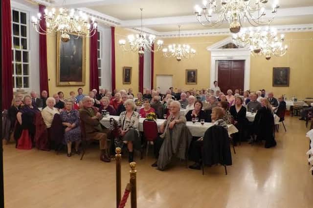 Tweedmouth old folks supper in Berwick town hall.
