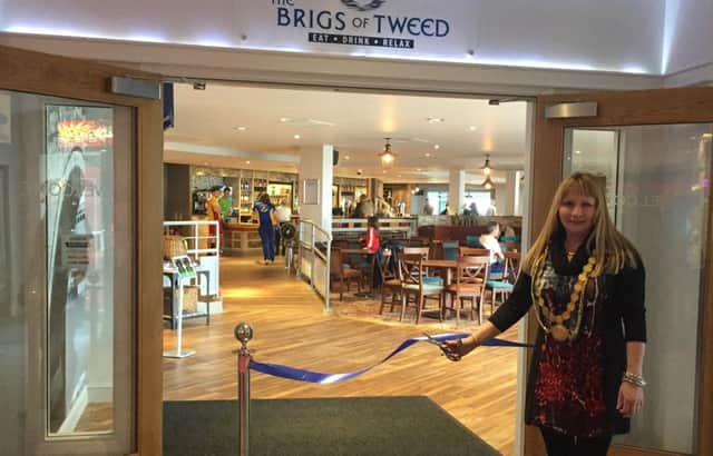 Mayor Hazel Bettison opens the Brigs of Tweed at Berwick Holiday Centre.