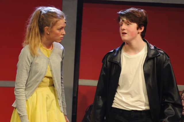 Sandy (Martine Vrieling van Tuijl) and Danny (Rory Blyth)
Longridge Towers stage Grease at the Maltings