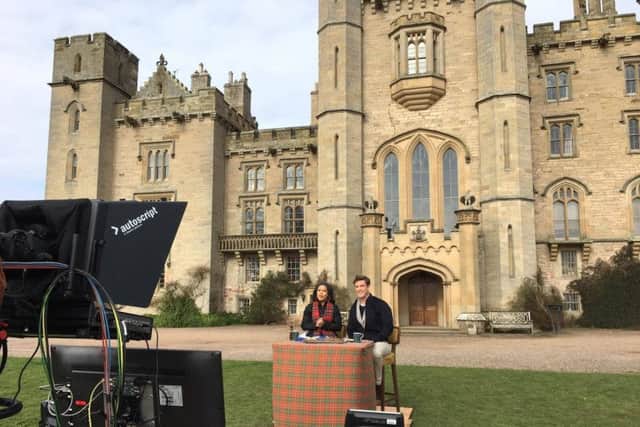 An American morning programme theToday Show was filmed live this week from Duns Castlewith hosts Sheinelle Jones and Keir Simmons in prime position in front of the castle.
