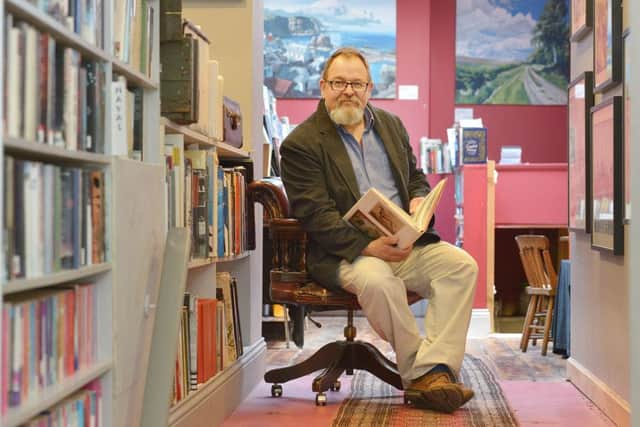 Dr Simon Heald at the Slightly Foxed book shop on Bridge Street.
 Picture by Jane Coltman