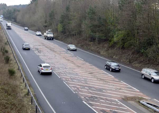 The A1 between Felton and Morpeth, which is to be dualled.