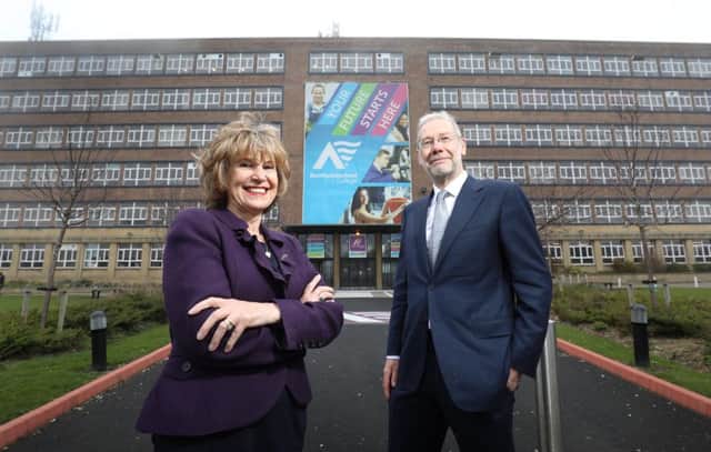 Jacqui Henderson and Ian Clinton at Northumberland Colleges Ashington
Campus.