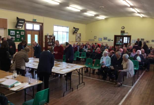Tillmouth Village Hall was busy for a public meeting.